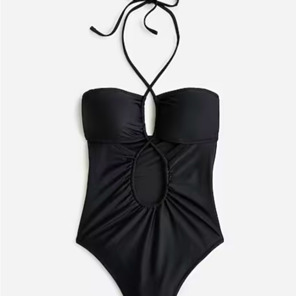 J.Crew Cutout halter one-piece swimsuit, NWT Size 14 - Picture 3 of 3